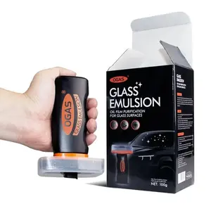 Handheld Glass Cleaner 100g + Towel, Car Windshield Cleaner, Oil Film Remover, Stripe-Free Glass Cleaner, Compact Portable Cleaner