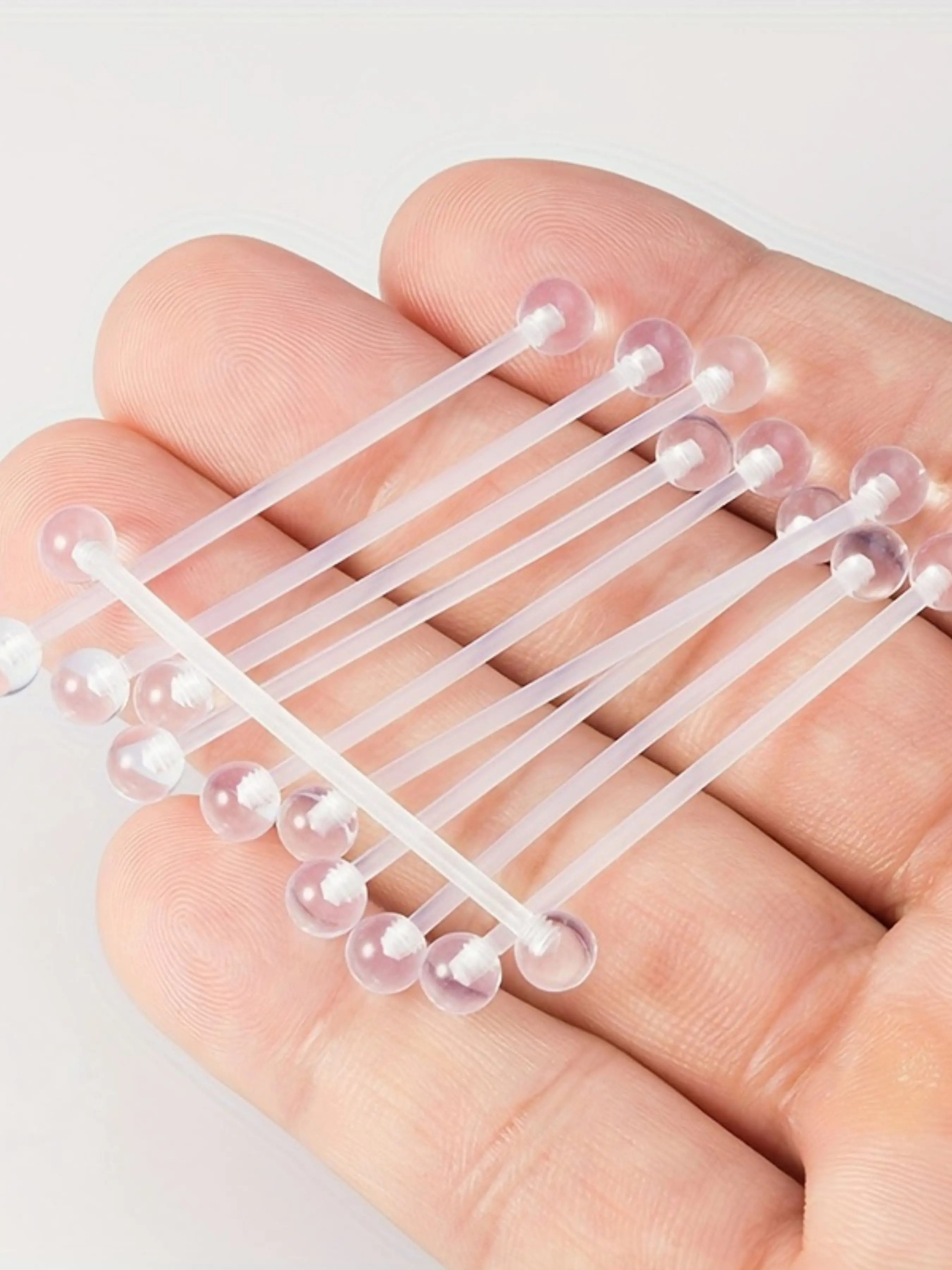 10/40pcs Industrial Barbell Earrings | 14Gauge Bioflex Cartilage Earring Cartilage Stud Body Piercing Jewelry 38Mm Bar Random Color & Patterns | Suitable For All Seasons And Daily Occasions
