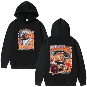 Iconic Notorious B.I.G. Graphic Hoodie: Biggie Smalls Oversized Pullover Sweatshirt in Unisex Hip-Hop Streetwear Design, Cozy Cotton Fit for Men and Women
