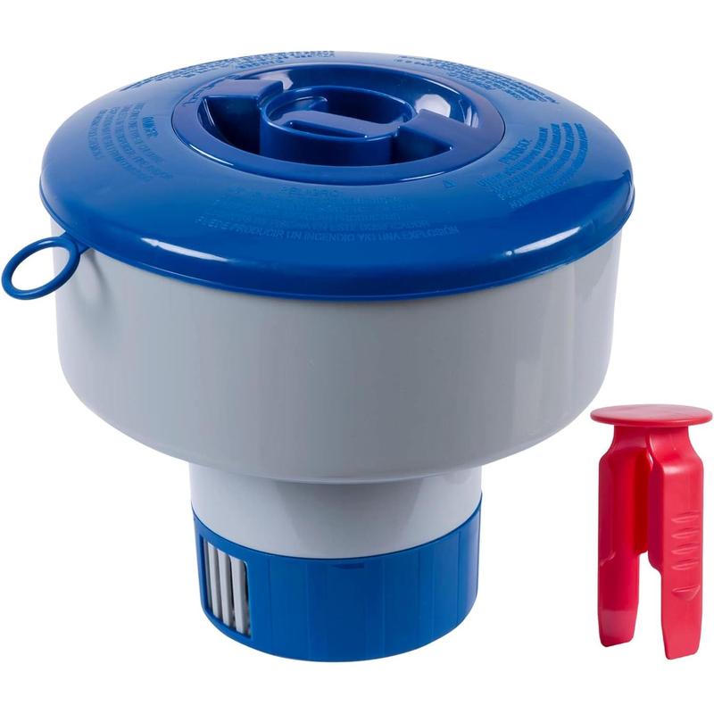 Premium Quality Floating Chlorine Dispenser - Larger Capacity Pool Floater Compatible with Bromine & Chlorine