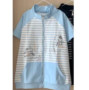 Japanese Kawaii Collection | Animal Ear Short Sleeve Hoodies, Anime Style Graphic Jersey Sets, Sailor Collar Panda Blouses, Pastel Harajuku Aesthetic Loungewear