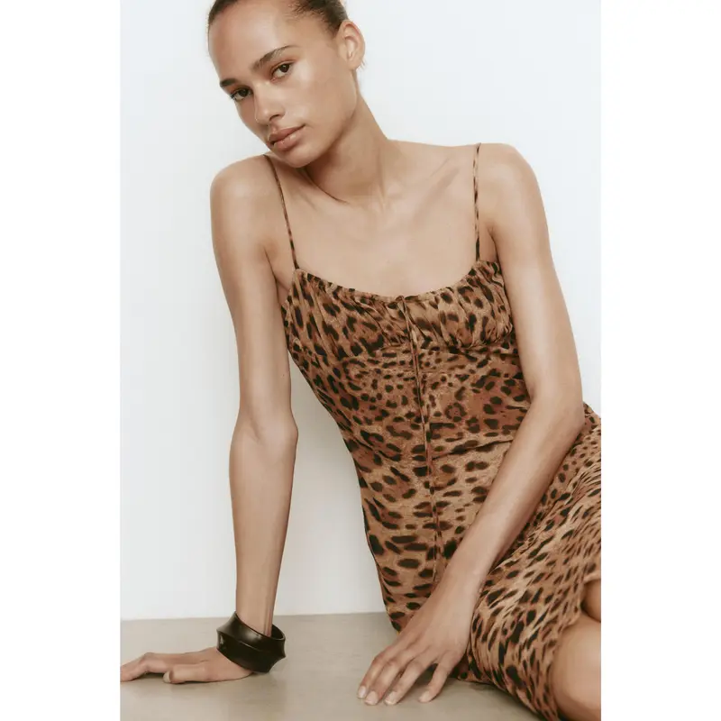 brown h and m dress Balenciaga Josephus Thimister Runway Silk Polka Dot Evening Dress, 199   Basha Gold