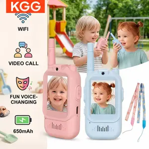 Kids Video Walkie Talkies with 2.0 Inch IPS Screen, 2.4G WiFi, Voice Changer, Long Range Communication, Durable Outdoor Camping Transceiver Toy for Boys and Girls