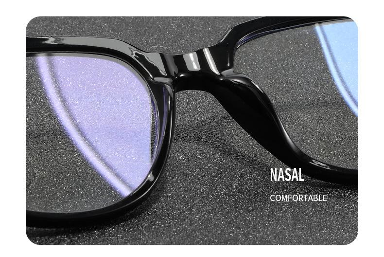 Men's Accessories Bluelight Glasses - Durable Sturdy Minimalist Square Metal Frame, Fashion Flat Lens, All-Season Casual Versatile Style