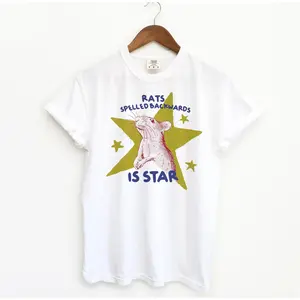 Rat Spelled Backwards is Star Comfort Colors Shirt, Funny Rat Graphic Tee, Funny Meme Tshirt