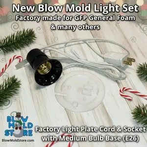Factory Made Blow Mold Light Socket Cord & Back Plate Combo for General Foam GFP
