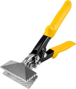 3 Inch Sheet Metal Hand Seamer, Metal Sheet Bender, TPR Handle Straight Jaw Bender, Heavy Duty Precision Duckbill Pliers for Bending, Seaming, Flattening Ideal, Metalworking & DIY Repairs