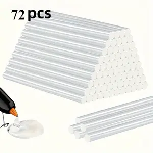 72pcs of 7mm * 100mm Mini Hot Melt Glue Sticks, Compatible with Most Glue Guns, Versatile for Art, Handicraft, DIY, Multi-purpose Adhesive, Strong Bonding, Easy To Use, Glue Sticks, Gift Makers