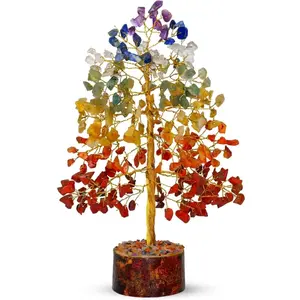 7 Chakra Crystal Tree of Life, Crystals and Healing Stones, Birthday Gifts for Women - Crystals for Positive Energy, Home Office Decor, Birthday Gifts for Women