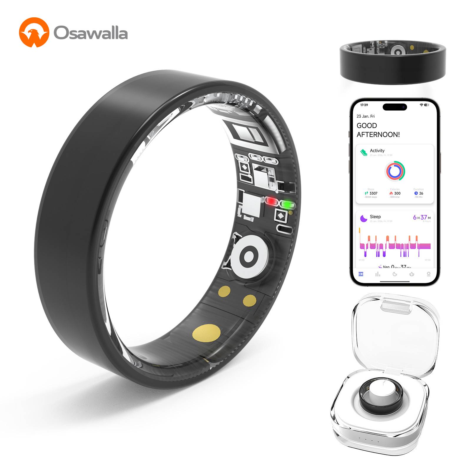 2026 New Smart Ring, Sleep & Heart Rate Monitoring, Waterproof for Swimming, Unisex Couple Style, Compatible with Android & iOS 2026 New Smart Ring, Sleep & Heart Rate Monitoring, Waterproof for Swimming, Unisex Couple Style, Compatible with Android & iOS