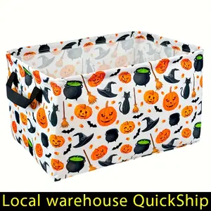 Foldable Pumpkin Leaf Storage Basket - Autumn Thanksgiving Decorative Organizer For Clothes, Toys & More - Collapsible Design For Easy Storage, Gift Basket Teacher Basket Book Basket, Halloween Basket, Fall Basket, Halloween Baskets, laundry basket