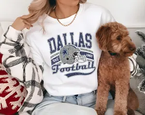 Retro Dallas Football Shirt, Cowboys Team Shirt, Texas Shirt, Dallas Football Tee, Cowboys Shirt, Dallas Team T-shirt Football Bootleg Gift Streetwear Casual Round Neck Cotton Crewneck Shortsleeve Clothe Menswear Tops Man Tshirt T-Shirt