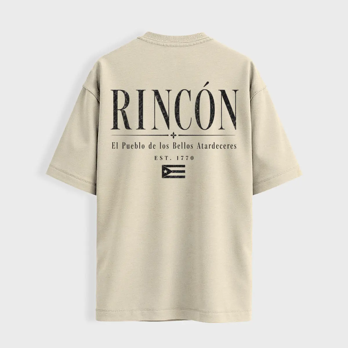 R - Y Pueblos | Puerto Rico Pueblos Shirt | Vintage Puerto Rican Heritage Tee | Garment Dyed Unisex T-Shirt Ivory Cotton