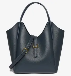 F19-[Genuine leather] The new head layer cowhine vegetable basket bag hand carry shoulder shoulder sling woman bag fashion all kinds of large capacity bucket bag