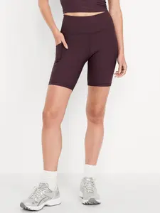 Old Navy Women's High-Waisted PowerSoft Biker Shorts -- 8-inch inseam