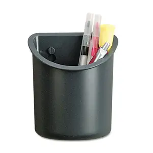 Universal  Recycled Plastic Cubicle Pencil Cup- 4.25 x 2.5 x 5- Charcoal