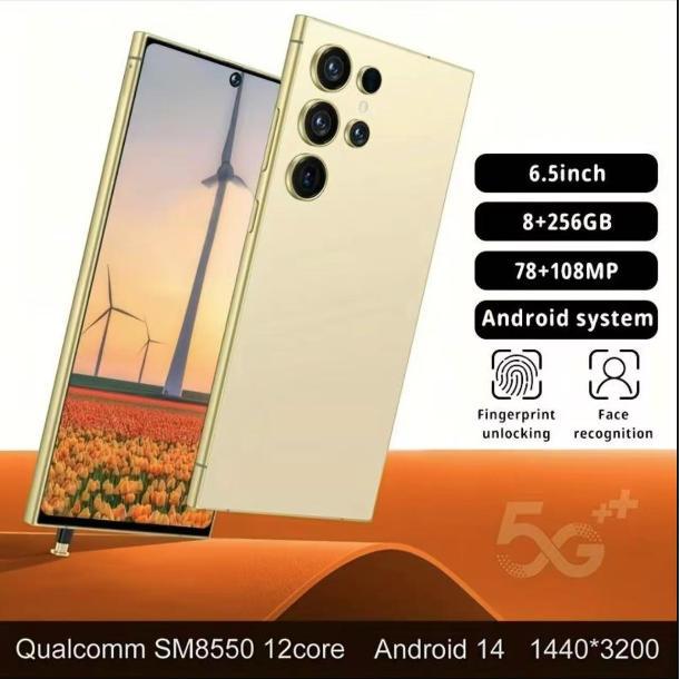 Perfect Holiday Birthday Gift -New Smartphone Android  5G, 6.8-inch Display Screen Protector, 6800h, Stylus, Earphones, Type-C Charging Cable, Case, Screen Protector