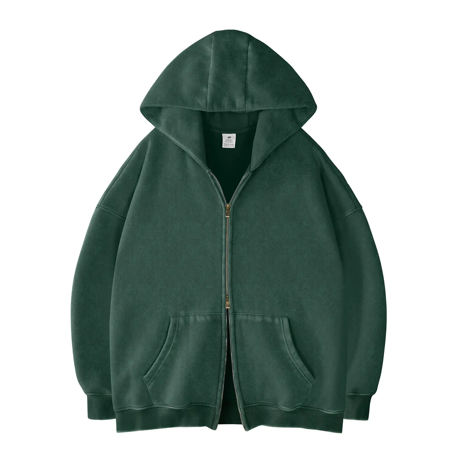 FAIABLE Unisex Oversized Zip Up Hoodie Y2K Streetwear Sweatshirt, Sudadera Oversize con Cremallera, Cozy Warm Loose Fit Hooded Jacket Vintage Sports Casual Outerwear for Men Women Teen Girls Boys