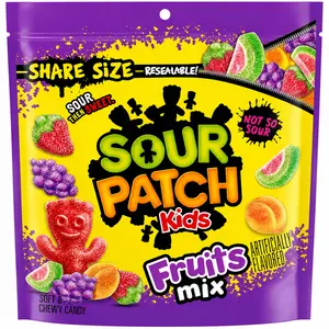 SOUR PATCH KIDS Fruits Mix Soft & Chewy Gummy Candy, Share Size, 11.03 oz