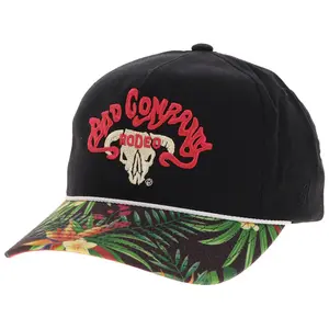 BAD COMPANY HAT BLACK W/FLORAL