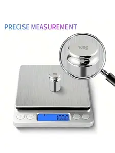 High-Precision Electronic Kitchen Scale Small Household Gram Scale High Accuracy Weighing Tool for Precise Measurement Stainless Steel