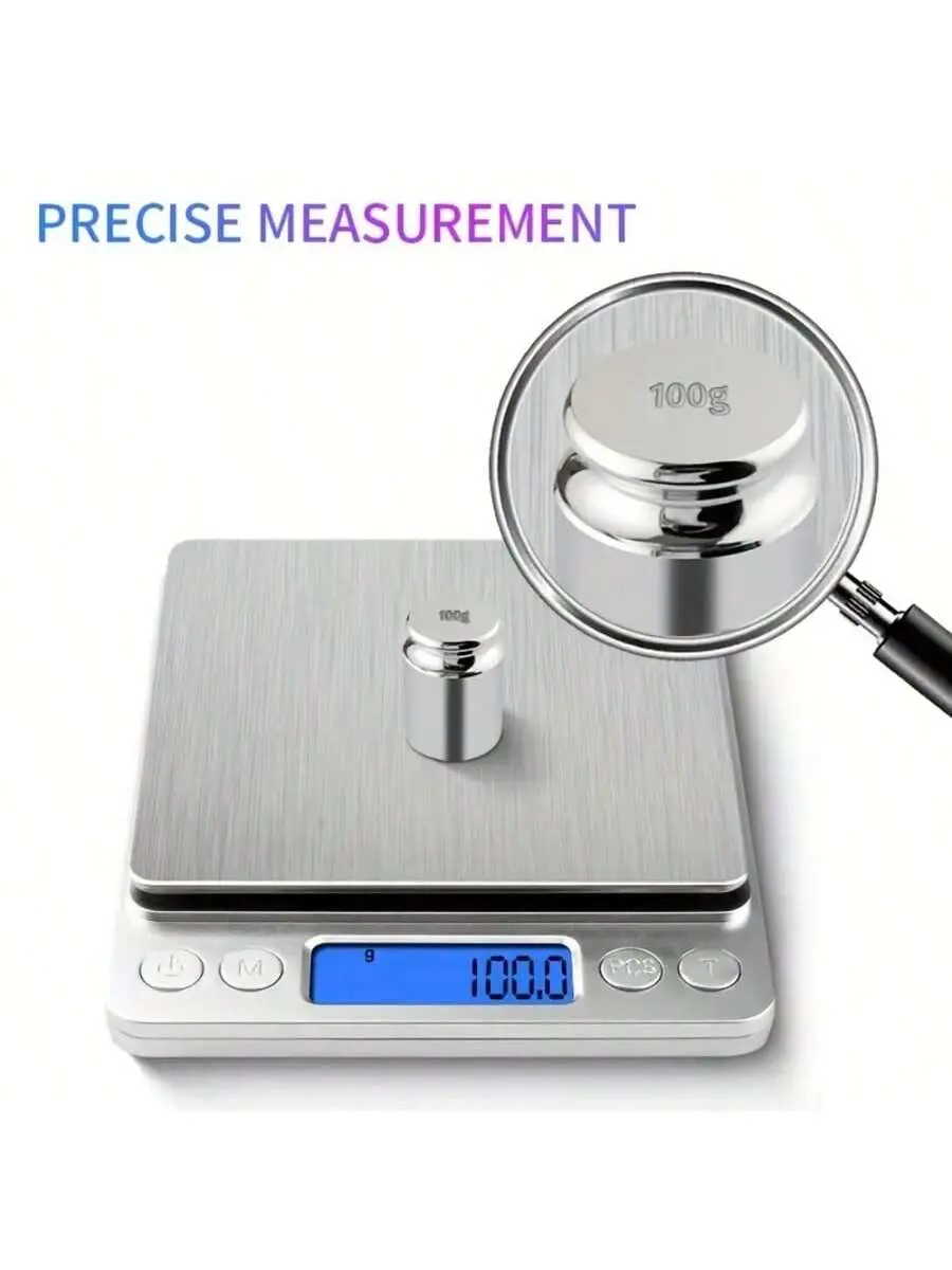 Compact Metal High-Precision Digital Stainless Steel Kitchen Scale - Food Weighing Tool for Cooking & Baking, Kitchen Scales for Food with Measuring & Digital Weight g Capability, Industrial Hand Tool, Portable Home Scale