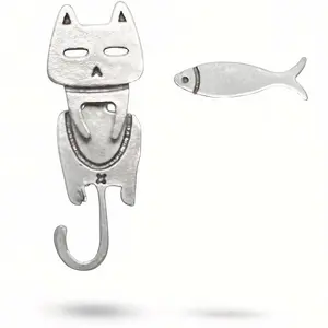 Silver Cat Earrings