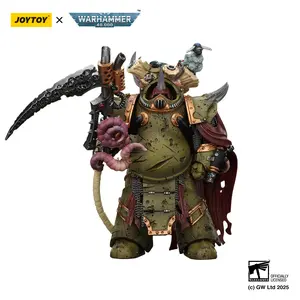 JOYTOY Warhammer 40000 1/18 Action Figure Death Guard Deathshroud Terminator 2 with Manreaper and Plaguespurter Gauntlet JT02595