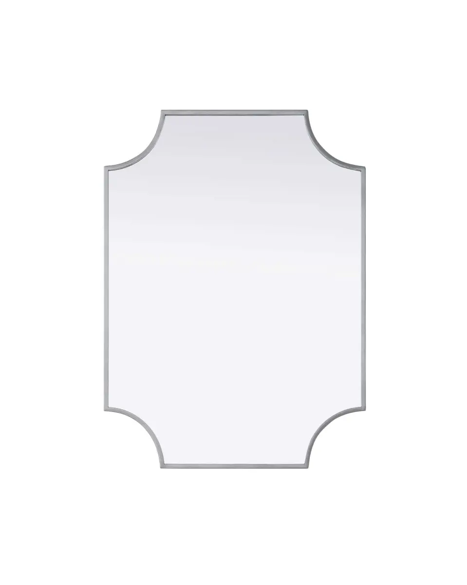 Elegant Kitchen & Bath MR3D2230SIL 22 x 30 in. Notched Metal Mirror, Silver