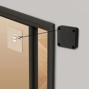 2-pcs Heavy Duty Hydraulic Door Closer, Black Finish, Adjustable Spring Force for Commercial & Residential Use, Automatic Self-Closing Device for Fireproof Doors, Easy Installation Kit Included