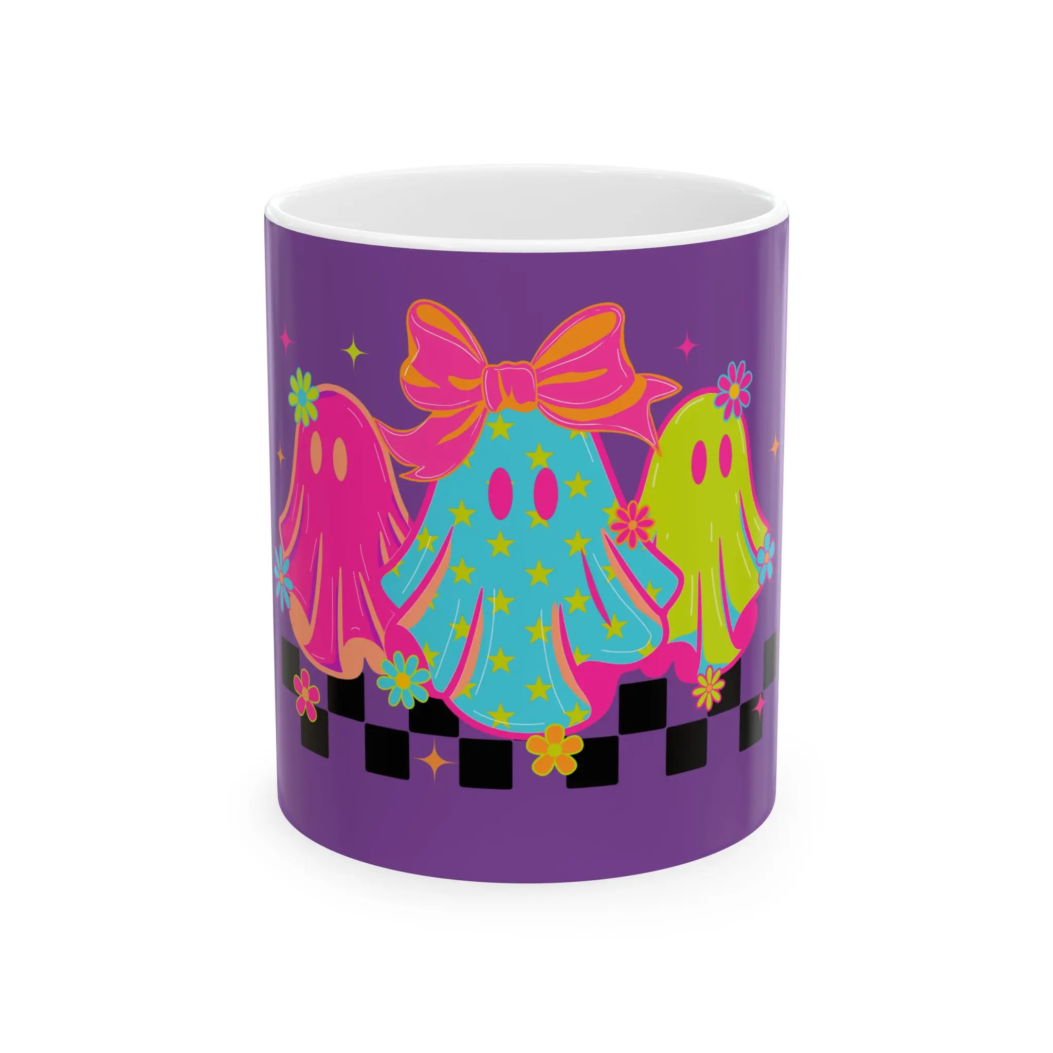 Kawaii Neon Ghosts Mug