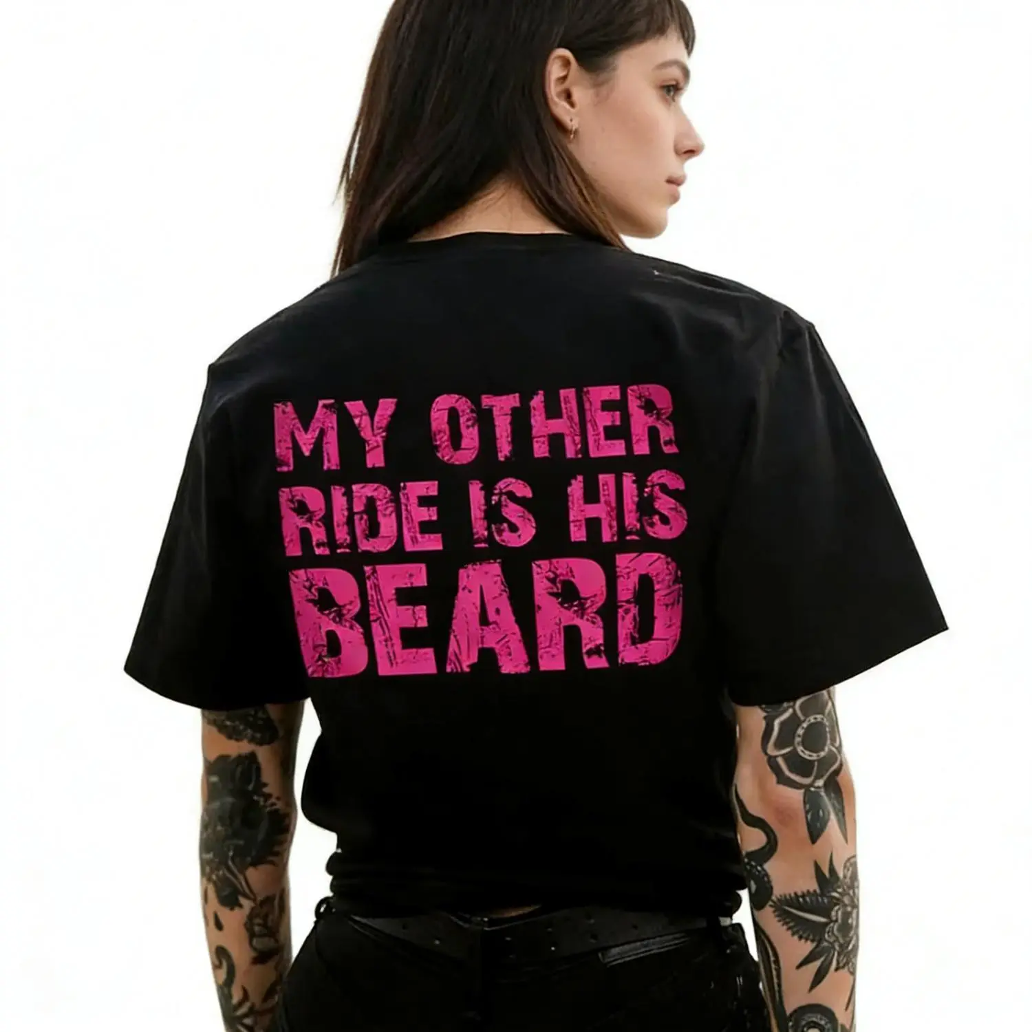 Mens Beard Letters Printed Womens TShirt Perfect Summer Outfit Gift For Women