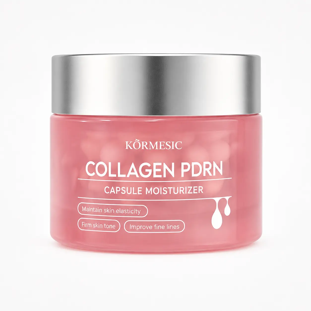 PDRN Collagen Face Cream, Korean Skincare Moisturizer for Glowing Skin, Hydrating Capsule Cream for Dry Skin, Daily Anti Aging Face Moisturizer