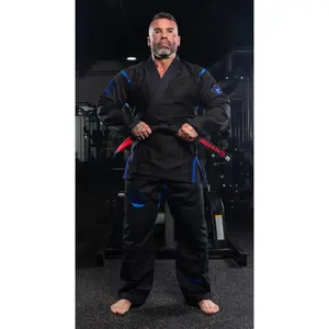 Shredder Gi Bruiser Long Sleeve Martial Arts Uniform with Z-Flex Panels & Triple Stitched Lycra Panels for Enhanced Movement and Durability
