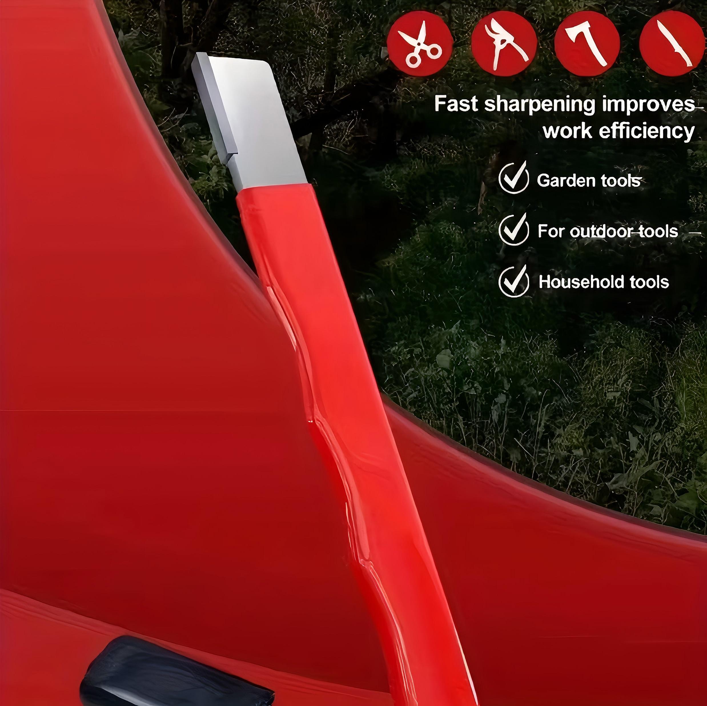 Precision Edge Multi - Purpose Portable Blade Sharpener for Kitchen Knives Gardening Tools Scissors and Trimmers Suitable for All Blades Lightweight Outdoors