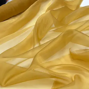 Gold Organza Fabric by the Yard