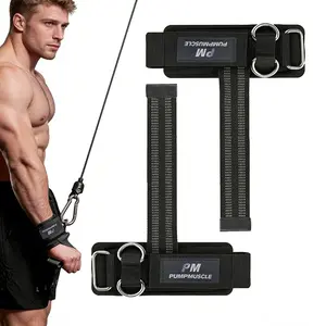 Weight Lifting Straps with Double Cuffed D Ring, Wrist Support for Men Women, Thick Comfortable Straps, Secure Fit, Enhanced Grip, Deadlift Straps