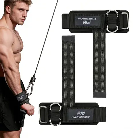 Weight Lifting Wrist Straps with Double D Ring, Wrist Support for Men and Women, Thick Non-Slip Straps for Enhanced Grip, Deadlift Straps, Gym Workout Accessories, Fitness Accessories