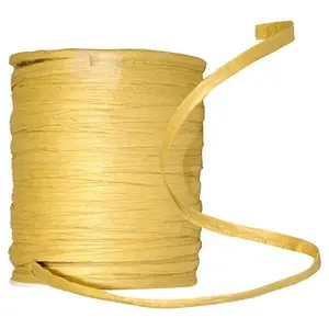 Paper Raffia Ribbon --- 1/4in x 100 yards --- Straw Color