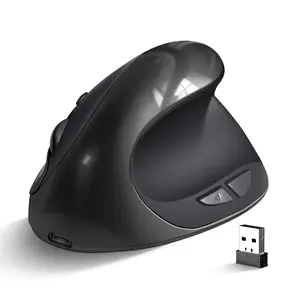 BTS-908 Hot Selling Rechargeable Vertical Mice Ergonomic Wireless Mouse 2.4G USB Receiver 1600 Adjustable DPI 6 Buttons Mouse