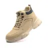 Unisex Steel Round Toe Work Boots - Waterproof, Breathable, Lightweight, Nonslip Kevlar Footwear with 15kN Impact Resistance for Construction, Outdoor Walking