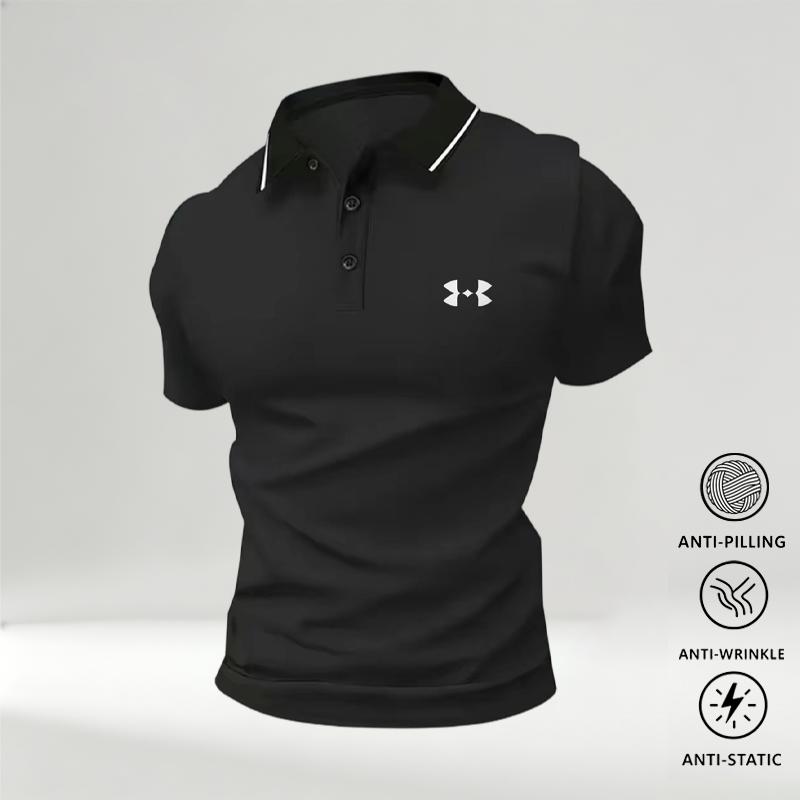 Men's Polyester Polo Shirts 4-Pack - Menswear, Mens Clothing, Animal Print, Collar, Button Placket, Stretchy, Comfortable, Machine Washable Summer Tops for Golf, Everyday Casual Wear, Camping,sohochic