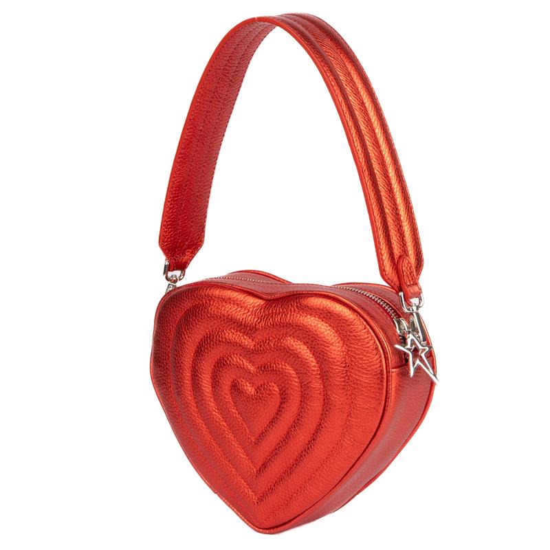 Bolso Olguita | Rojo Metalizado Cherry