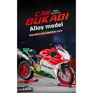 Large-sized sprayable 1:9 Ducati 1199 motorcycle model motorcycle alloy vehicle model ultra-realistic display piece