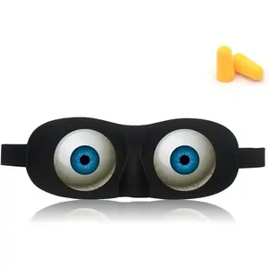 BY-AESM01 Eye Sleep Mask Funny Blindfold for Women Men , Upgraded 3D Contoured 100% Blackout Sleeping Mask with Adjustable Strap, Soft Night Blindfold Eye Shades for Travel Naps Shift Works Games