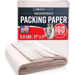 Newsprint Packing Paper Sheets for Moving - 5lb - 160 Sheets of Newspaper Paper - Must Have in Your Moving Supplies - 27" x 17" - Made in USA