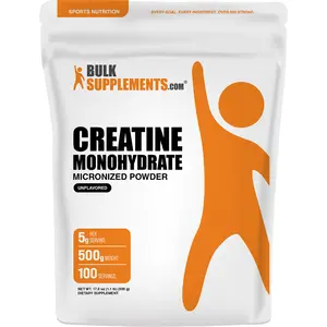BulkSupplements - Creatine Monohydrate Powder - #1 Fitness Supplement for Improved Strength and Endurance - 500g - 5g per Serving