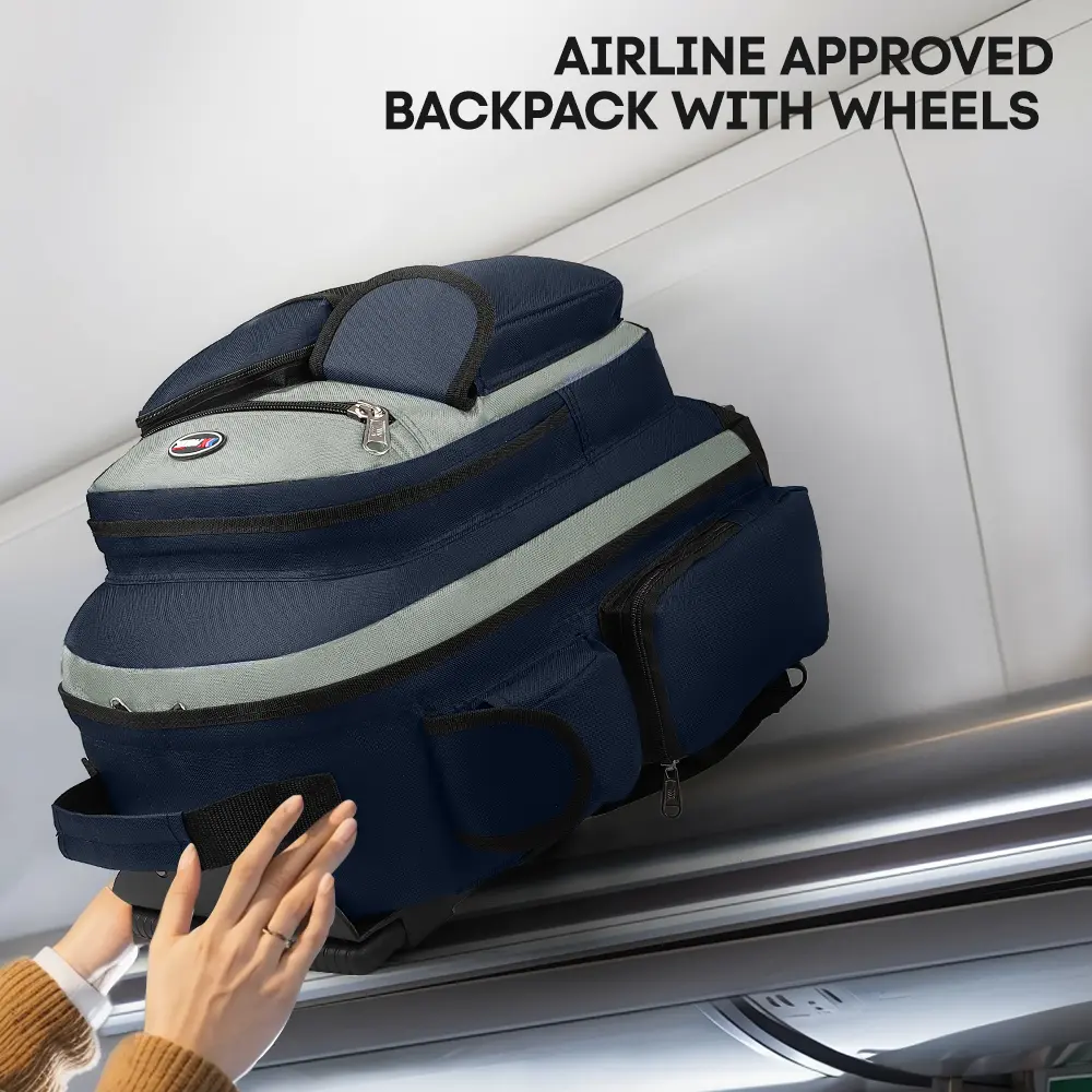 2 in 1 Travel Backpack - 20 Rolling Handbag for Men and Women with Telescoping Handle & Trolley Wheels Unisex - TikTok Shop 2 in 1 Travel Backpack - 20 Rolling Handbag for Men and Women with Telescoping Handle & Trolley Wheels Unisex - TikTok Shop