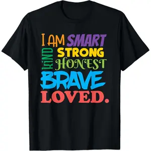 Empowering Kindness Encouraging Positive Affirmation Kids T-Shirt Shirt Printed in USA