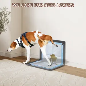 Upgrade Reliable Wall Urine Pad Tray Stand, Pet Diaper Mat, Suitable for Puppy Small Medium Dogs, Easy Clean, Home Floor Protection